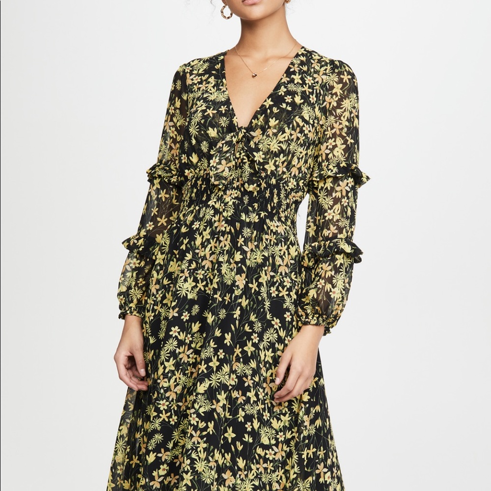 Lost + Wander long sleeve floral maxi dress